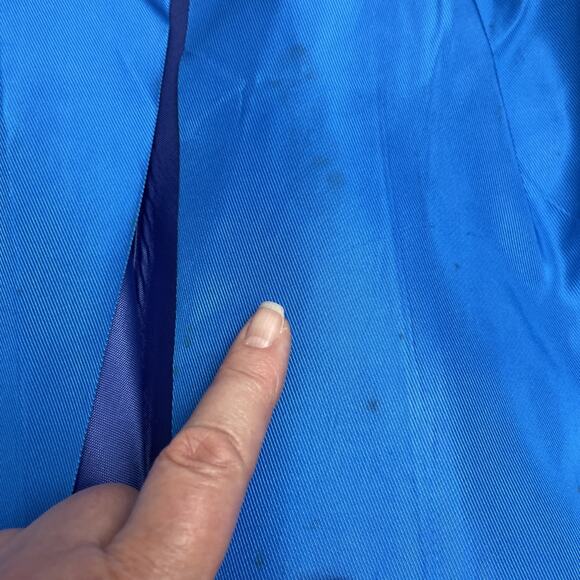 Vtg 50s Lorrie Deb San Francisco Dress Womens 5 Turquoise Cocktail Overskirt 60s - Picture 14 of 16